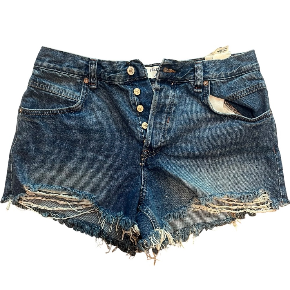 Free People We The Free Now‎ Or Never Denim Shorts - Picture 2 of 12